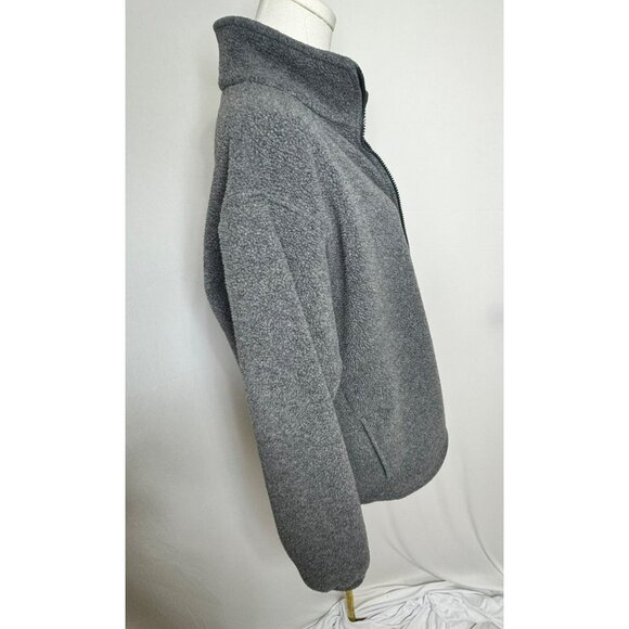 Lands End Womens Polartec Fleece Jacket Medium Gray Full-Zip - Picture 6 of 9